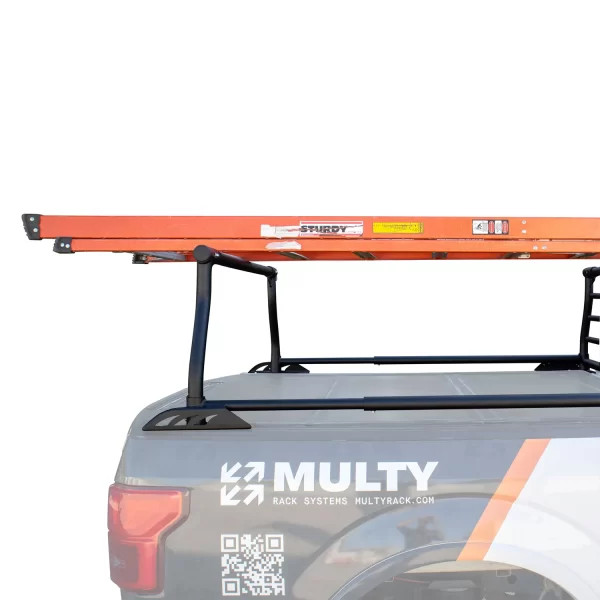 black truck rack for ladders and lumber